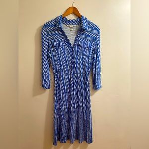 Electric Blue Print DVF Dress